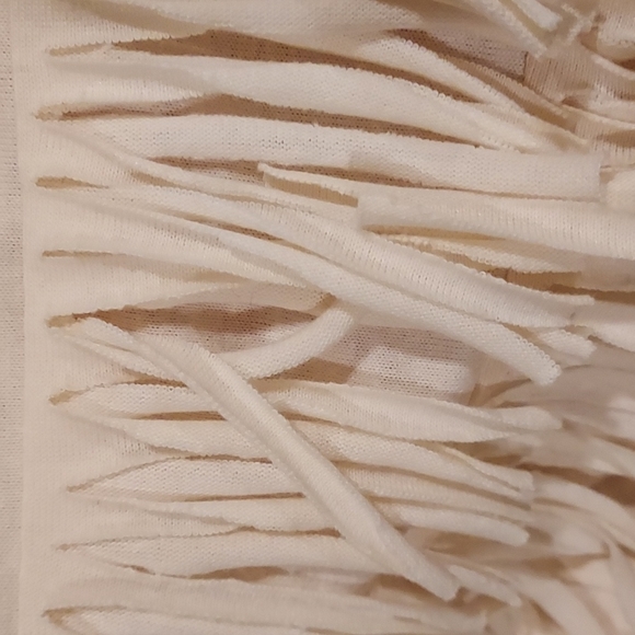 Women's Mike & Me By Moon Craft Cotton Fringe Vest W/ Neck Scarf Size OSFM - Picture 7 of 7